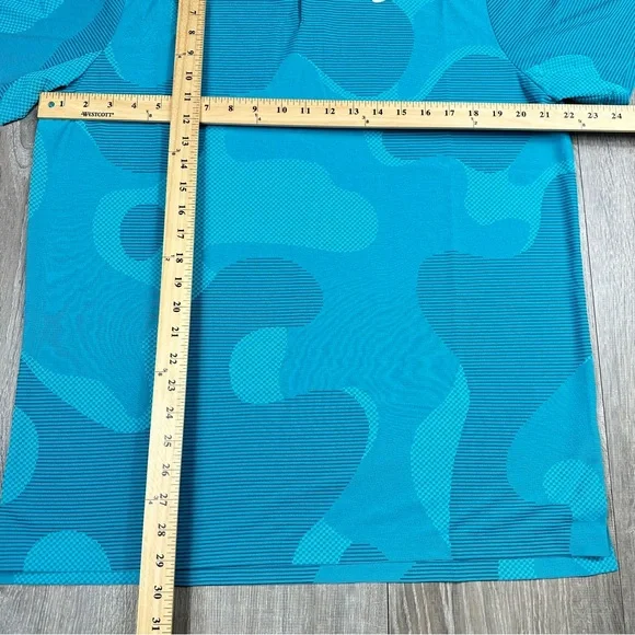 Men’s Nike Dri-Fit ADV Tour Camo DR5312-381 Teal Polo Golf Shirt Size Large - Picture 6 of 12